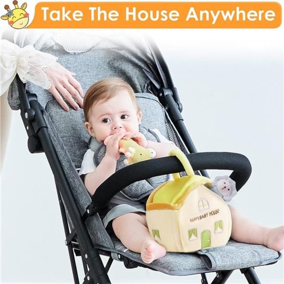 Plush Baby Rattle Toys,Newborn Girls Boys Gift Basket,Infant Farm Stuffed Animal - Picture 6 of 6